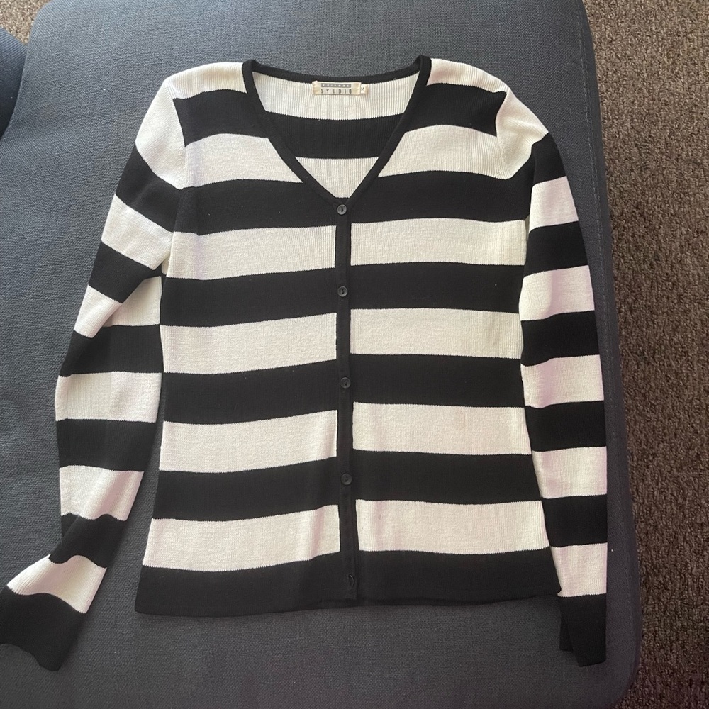 Episode Studio Cream and Black Sweater